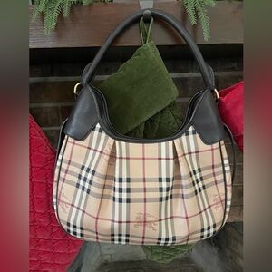Vintage Haymarket Burberry Classic Check Shoulder Bag